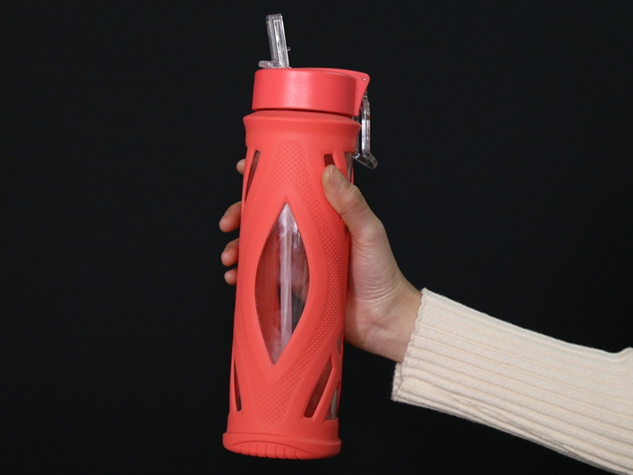 Zulu Atlas Glass Water Bottle with Silicone Sleeve